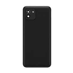 Back Glass for Galaxy A03 (A035 / 2021) (NO LOGO) (BLACK)