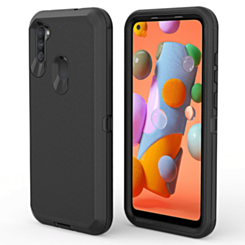 Heavy Duty Case for Galaxy A11 (BLACK) (Only Ground Shipping)