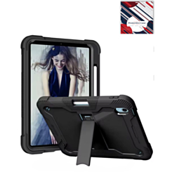 TriShield Tablet Case with Kickstand (BLACK) for iPad 10 2022 (10.9") / iPad 11 (A16) / Air 11 (2024/2025/2026) / Air 4 / Air 5 (Only Ground Shipping)