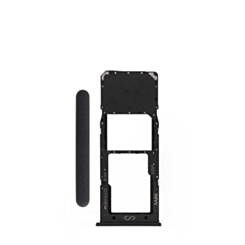 Purchase the single SIM card tray for Galaxy A12 A125 2020 in black.
