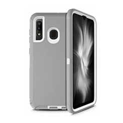 Heavy Duty Case for Galaxy A50s / A50 / A30s / A30 / A20 (GRAY & WHITE) (Only Ground Shipping)