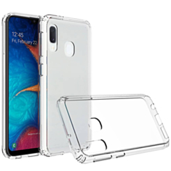 Galaxy A20E Hybrid Case with Air Cushion Technology - CLEAR (Only Ground Shipping)