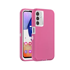 Heavy Duty Case for Galaxy A34 5G (HOT PINK & WHITE) (Only Ground Shipping)