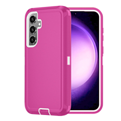 Heavy Duty Case for Galaxy A35 5G (HOT PINK & WHITE) (Only Ground Shipping)