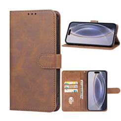 Leather Wallet Case - BROWN for Galaxy A55 (Only Ground Shipping)