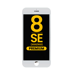 Grab the wholesale deals on the white LCD assembly with steel plate for iPhone 8, SE 2020, and SE 2022 – premium LG.