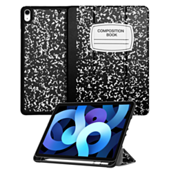 Old Style Notebook Design Case - Composition Book for iPad Air 11 2024 / iPad 10 2022 / iPad 11 (A16) / Air 4 / Air 5 / Pro 11 (1st / 2nd / 3rd / 4th) (Only Ground Shipping)