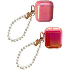 AirPods 1/2 Hard PC Case with Pearl Hand Strap