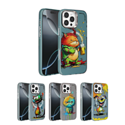 Animal Graffiti Design Wireless Charging Case for iPhone 16 Pro Max (Only Ground Shipping)