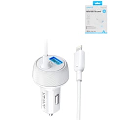 Anker Powerdrive 2 Elite Car Charger (3ft) (24W) (WHITE) (Only Ground Shipping)
