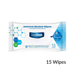 Antiviral u Alcohol Small Wipes (15 Wipes) (24 Pack) (ONLY GROUND SHIPPING)