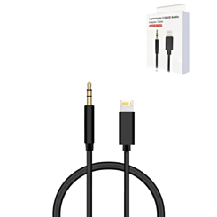 USB L-AUX Headphone Jack Cable (BLACK) (3ft) (Only Ground Shipping)