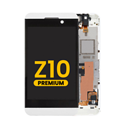 LCD Assembly with Frame for BlackBerry Z10 (WHITE) (Premium)