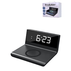 Brookstone Alarm Clock Wireless Charging (BLACK) (Only Ground Shipping)