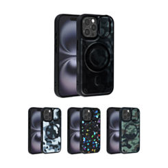 Camo Design Thin Magnetic Case with Camera Stand Kickstand for iPhone 16 Pro (Only Ground Shipping)