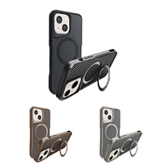 Carbon Fiber Magnetic Kickstand Case for iPhone 13 / 14 (Only Ground Shipping)