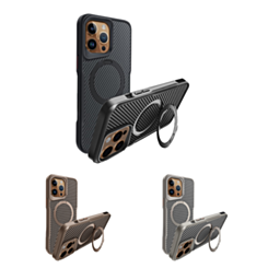 Carbon Fiber Magnetic Kickstand Case for iPhone 14 Pro Max (Only Ground Shipping)