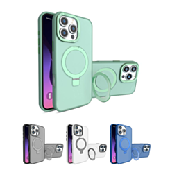 Carbon Wireless Charging Case with Ring Stand for iPhone 16 Pro (Only Ground Shipping)