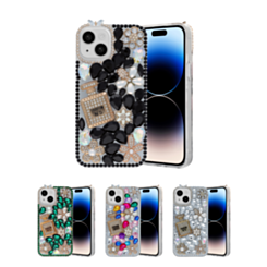 Crystal Flower Perfume Silicone Hard Case for iPhone 13 / 14 (Only Ground Shipping)