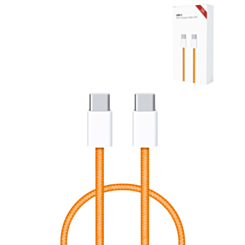USB C-C Fast Charging Cable for iPhone / iPads / AirPods Series (3ft) (60W) - (ORANGE) (Only Ground Shipping)