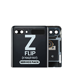 Outer OLED Assembly with Frame for Galaxy Z Flip 4G (F700) / Z Flip 5G (F707) (MIRROR BLACK) (Service Pack)