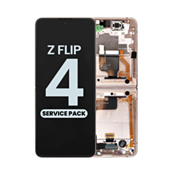 OLED Assembly with Frame for Galaxy Z Flip 4 F721 (PINK GOLD) (US and International) (Service Pack)