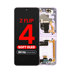 OLED Assembly with Frame for Galaxy Z Flip 4 F721 (VIOLET) (US & International) (Aftermarket OLED / 60HZ)