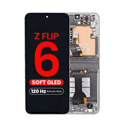 OLED Assembly with Frame for Galaxy Z Flip 6 F741 (SILVER SHADOW) (US & International) (Aftermarket Pro OLED / 120HZ)