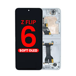 OLED Assembly with Frame for Galaxy Z Flip 6 F741 (SILVER SHADOW) (US & International) (Aftermarket OLED)