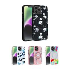 Flower Design Wireless Charging Case for iPhone 13 Pro Max (Only Ground Shipping)