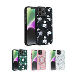 Flower Design Wireless Charging Case for iPhone 14 Pro Max (Only Ground Shipping)