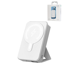 MagSafe Foldable Magnetic Power Bank (WHITE) 15W Wireless / 20W PD Power Bank with USB-C (10000 mAh) (Only Ground Shipping)