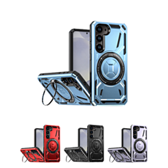 Full-Body Rugged Shockproof Case with Built-in Ring Holder for Galaxy S23 (Only Ground Shipping)