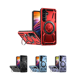 Full-Body Rugged Shockproof Case with Built-in Ring Holder for Galaxy S23FE (Only Ground Shipping)