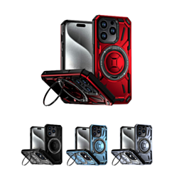 Full-Body Rugged Shockproof Case with Built-in Ring Holder for iPhone 15 Pro (Only Ground Shipping)