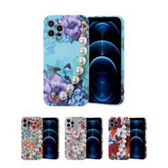 Full Cover Fashion Pearl Bracelet Flowers Design Case for iPhone 7G / 8G / SE 2020 (Only Ground Shipping)