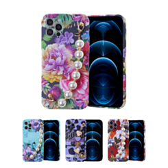 Full Cover Fashion Pearl Bracelet Flowers Design Case for iPhone 8P / 7P (Only Ground Shipping)