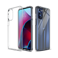 Moto G52 Hybrid Case with Air Cushion Technology - CLEAR (Only Ground Shipping)