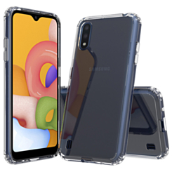 Galaxy A01 Hybrid Case with Air Cushion Technology - Clear (Only Ground Shipping)