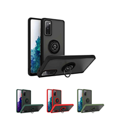 Galaxy S20 FE Hard PC Rear / Soft TPU Colorful Border Case with I-ring Holder
