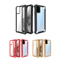 Galaxy S20 Plus 3in1 Hybrid Clear Soft TPU Hard PC Back Cover Case