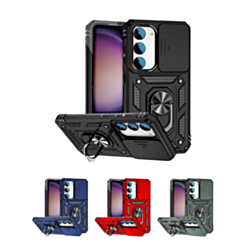 Galaxy S23 FE Dual Layers Hybrid Case with Metal Ring & Camera Protector