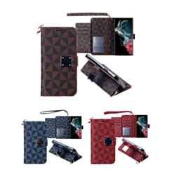 Galaxy S23 Plus Triangle Geometric Design Wallet Case