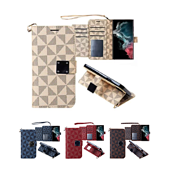 Galaxy S23 Triangle Geometric Design Wallet Case