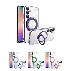 Galaxy S23FE Magnetic Clear Cases with Magsafe Ring Stand