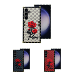 Galaxy S24 Double Injection Rose Design Leather Case (Only Ground Shipping)