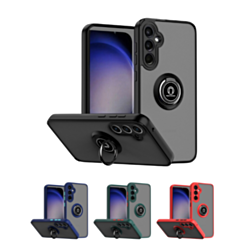 Galaxy S24 Plus Hard PC Rear / Soft TPU Colorful Border Case with I - ring Holder