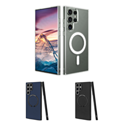 Leather Design Wireless Charging Case for Galaxy S25 Plus / S24 Plus