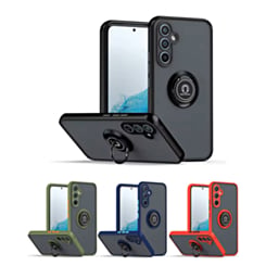 Galaxy S25 Plus Hard PC Rear / Soft TPU Colorful Border Case with I - ring Holder (Only Ground Shipping)
