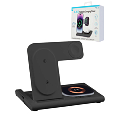 3-in-1 Wireless Charger Stand Fast Charging Station (BLACK) (Only Ground Shipping)